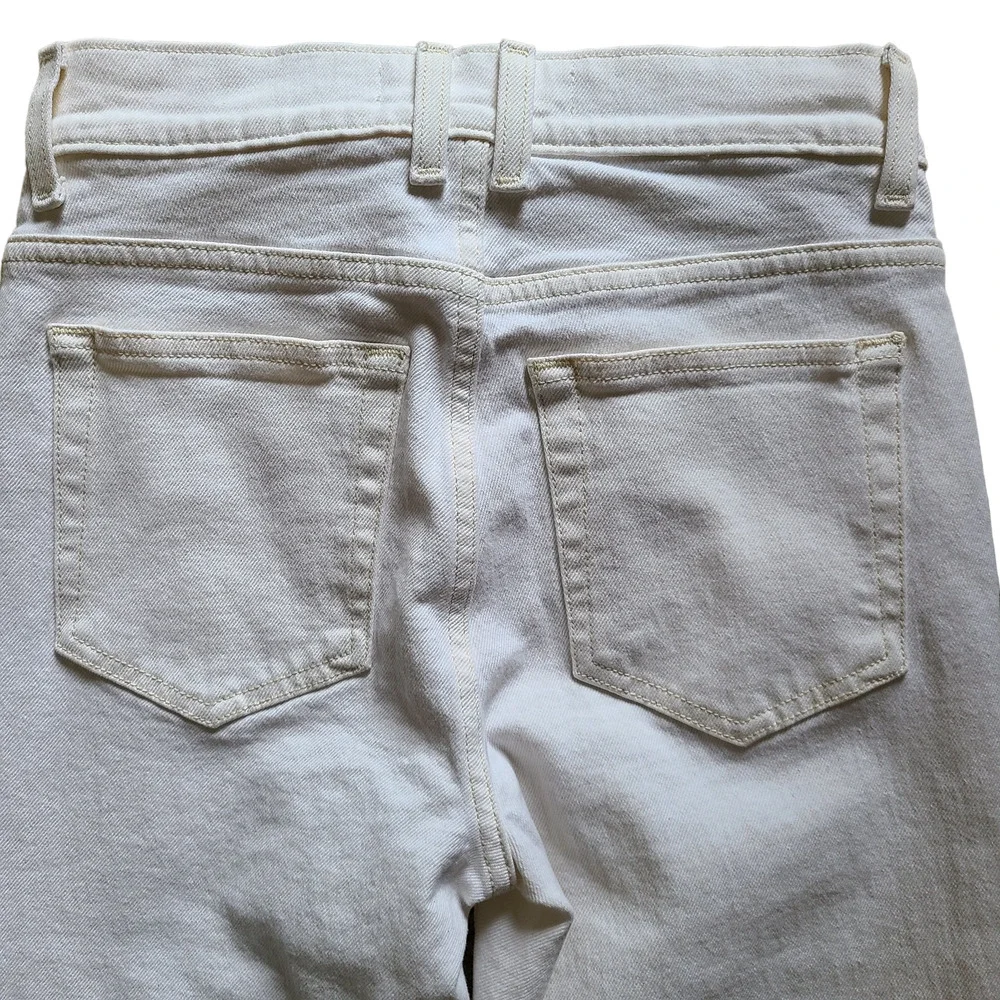 GRAYSON The Hero High‎ Rise Straight Leg Button Fly Jeans Natural Women's 25